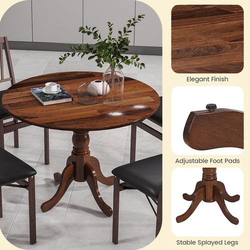 Round wooden dining - wooden,