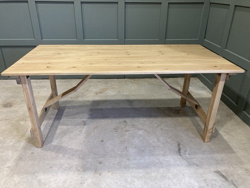 Folding wooden trestle - folding, table