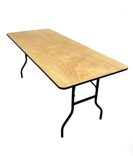 6ft varnished wooden table - 6ft,