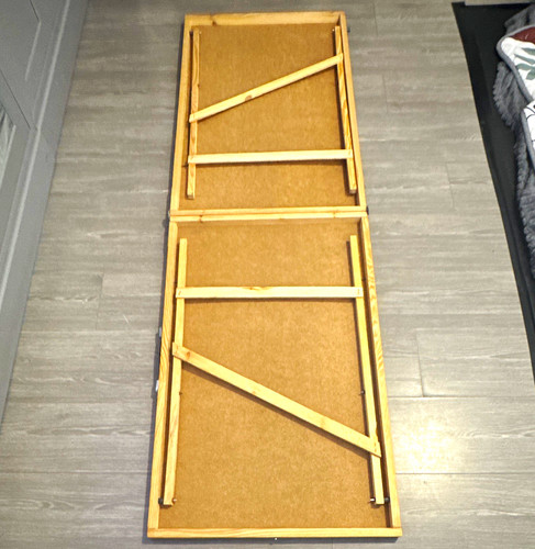 Foldable wooden trestle table - wooden,