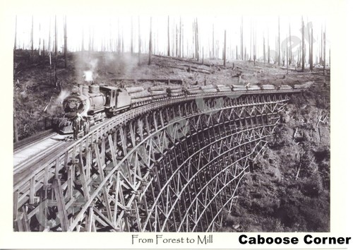 Logging train large wooden - logging,