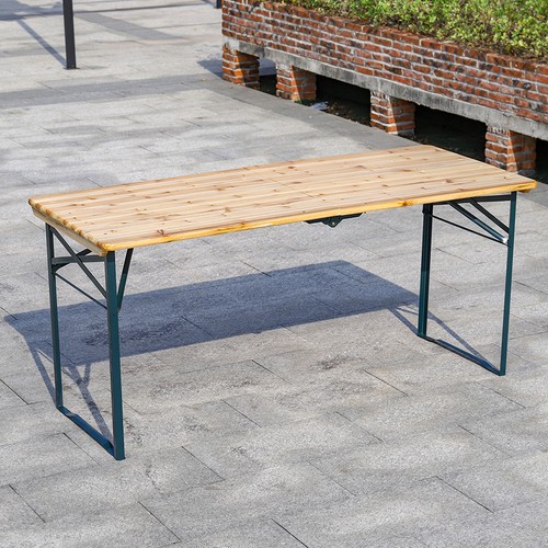Folding wooden beer table - wooden,