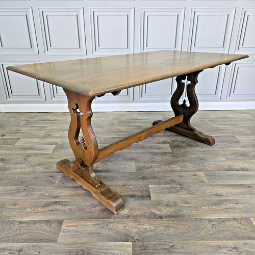 Vintage refectory dining table - refectory,