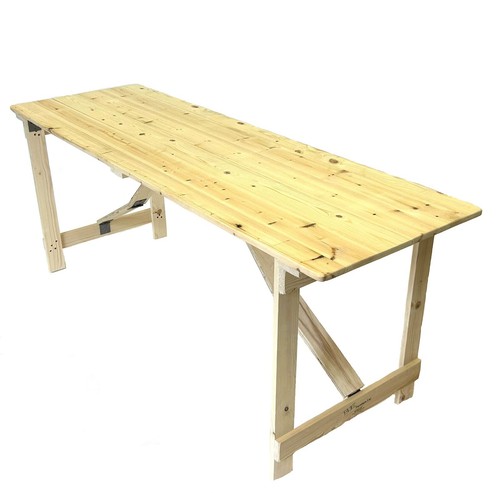 Folding wooden trestle tables - wooden,