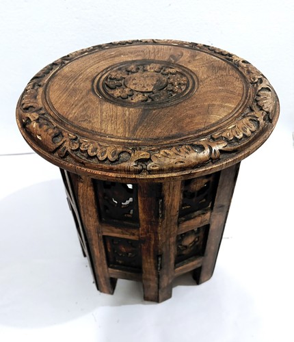 Solid wood accent end - wood, table