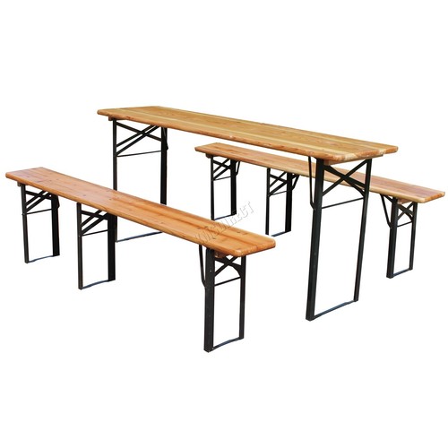 Wooden german beer table - beer, bench