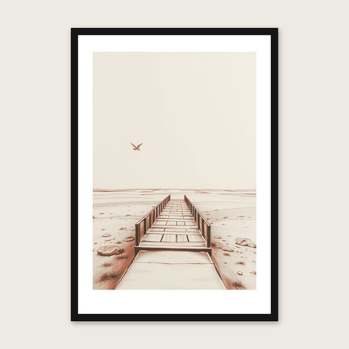 Framed charcoal print a - charcoal,
