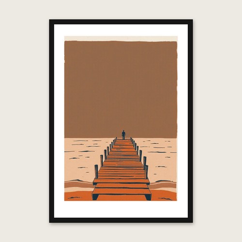 Wooden trestle jetty wide - trestle,