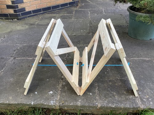 Low trestles pair wooden - 2,
