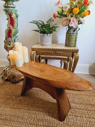 Vintage solid wood coffee - wood,