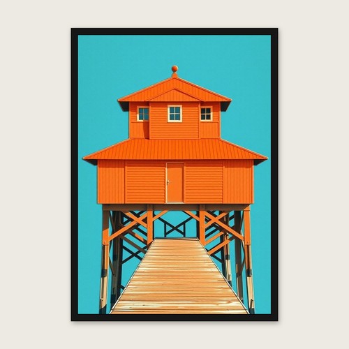 Wooden trestle jetty - a,