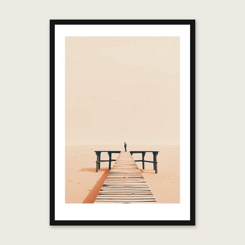 Framed riso style print a - riso,