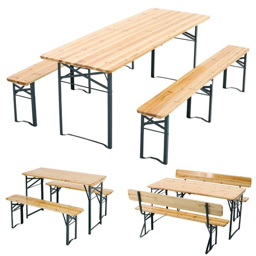 Wooden folding beer table - wooden, and